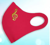 Music Themed Face Masks, Black Treble Clef